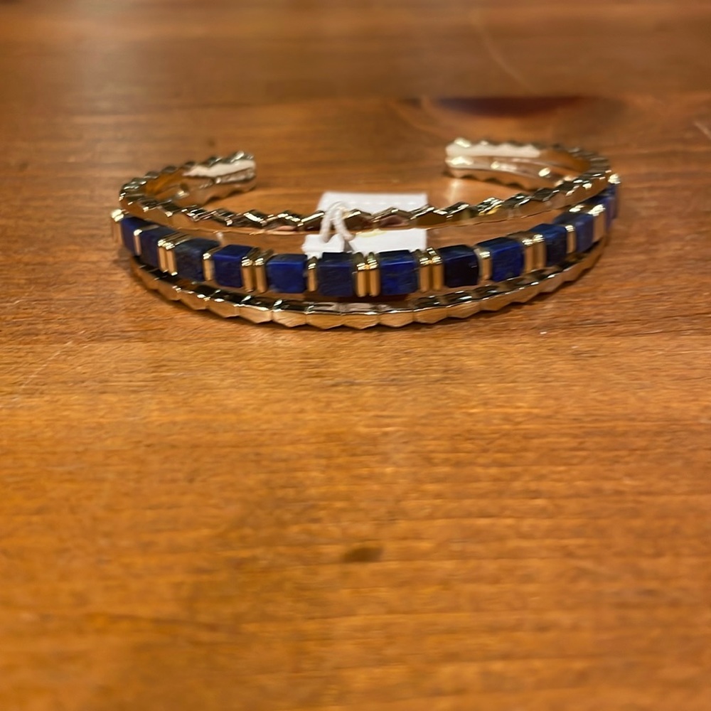 NWT Kendra Scott Ember Triple Cuff Bracelet in Blue Lapis